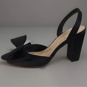 Jessica Simpson Black Bow Slingback Heels-worn once!
